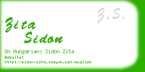 zita sidon business card